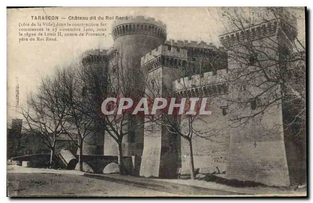 Tarascon — Schloss genannt Schloss des Königs René — Moderne Fotografie, Tarascon - Int. Rep. - Vorderseite