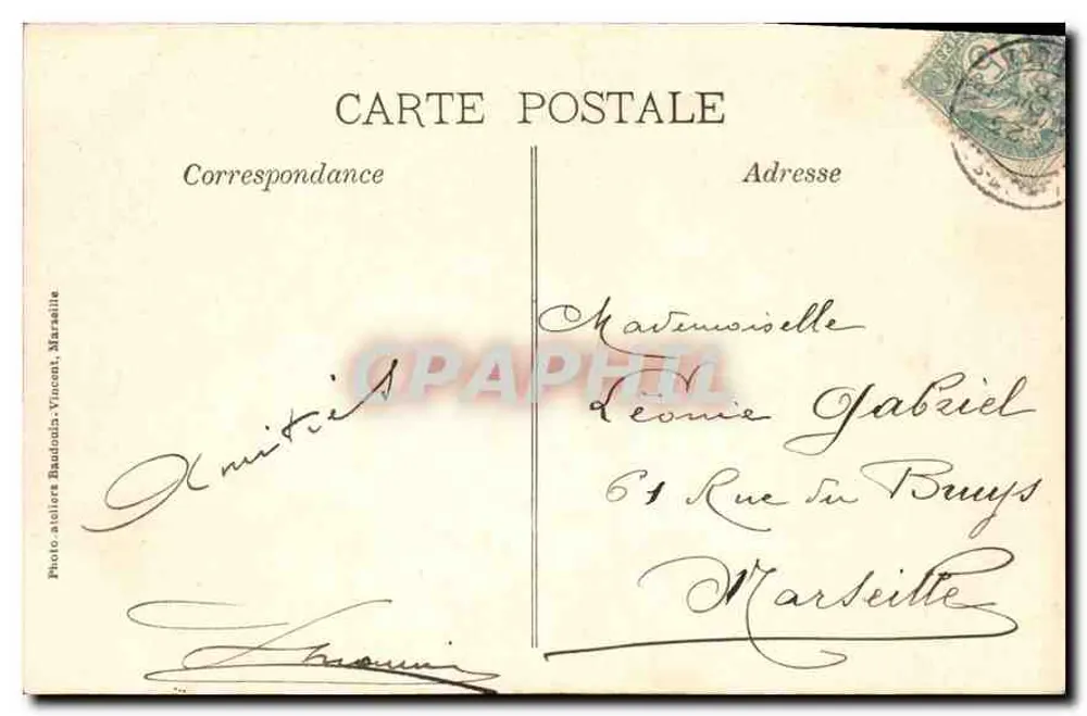 Tarascon. O Castelo do Rei René — Foto Atelier Baudouin-Vincent, Marselha - Verso