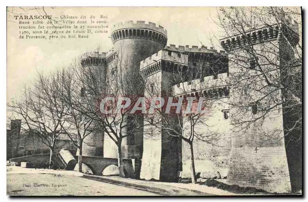 Tarascon — Schloss bekannt als Schloss des Königs René — Foto Blanchin, Tarascon - Vorderseite