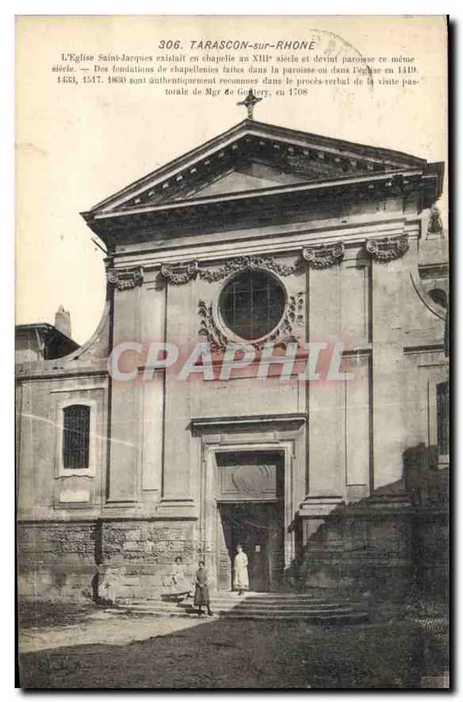 Tarascon-sur-Rhône — Katedra św. Jakuba — Stara pocztówka n°306 - Awers