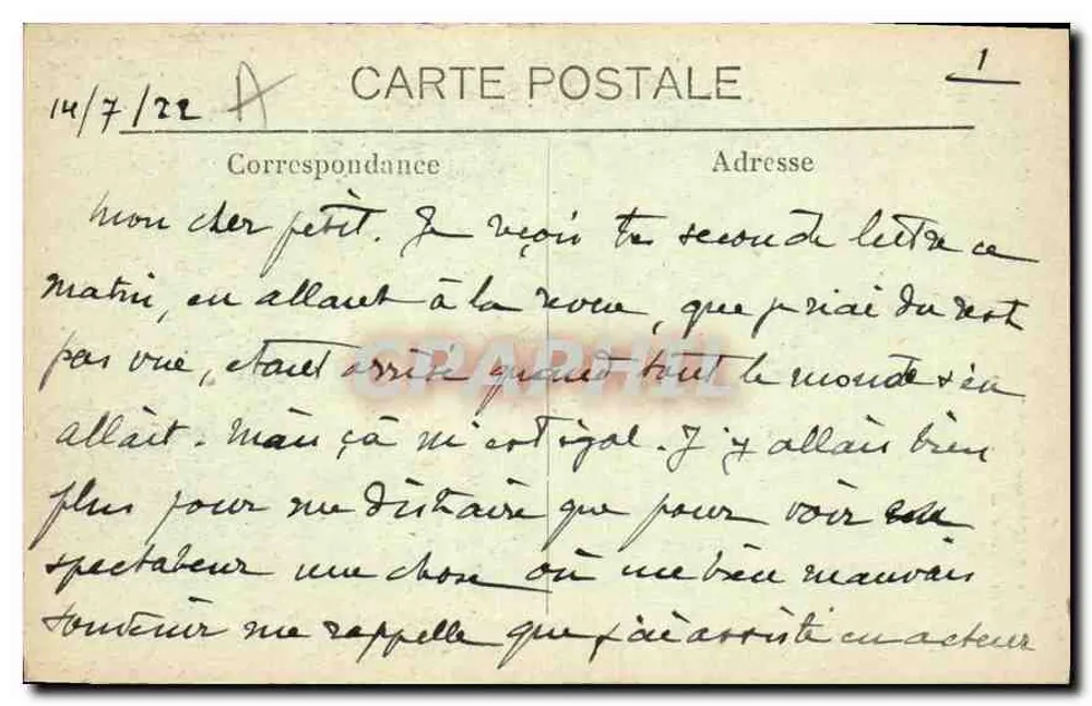 Tarascon-sur-Rhône — O Sintrão de Sainte-Marthe — Editor E.A. n°324 - Verso