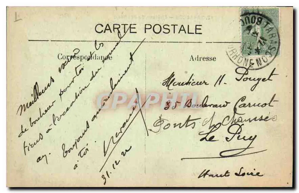 Tarascon — Kasteel van koning René — foto Pierron, Tarascon, Rep. Interd. - Achterkant