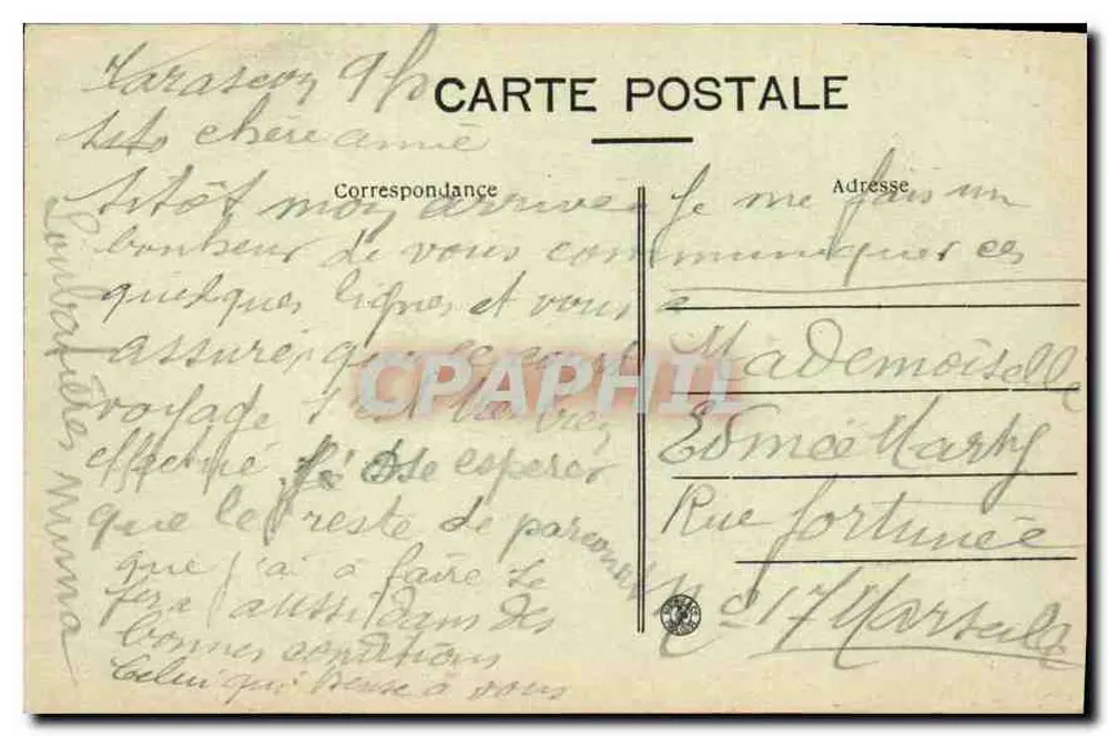 O Castelo do Rei René em Tarascon — editor Coll. 1.4, n° 258 - Verso
