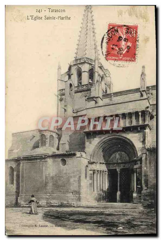 Tarascon — A Igreja de Santa Marta — Editor: Léonmylpe E. Laeour — N° 241 - Frente