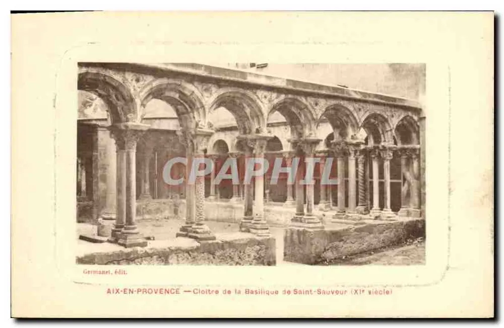 Aix-en-Provence — Cloître da Basílica de São Salvador (século XI) — Germanet, editor. - Frente