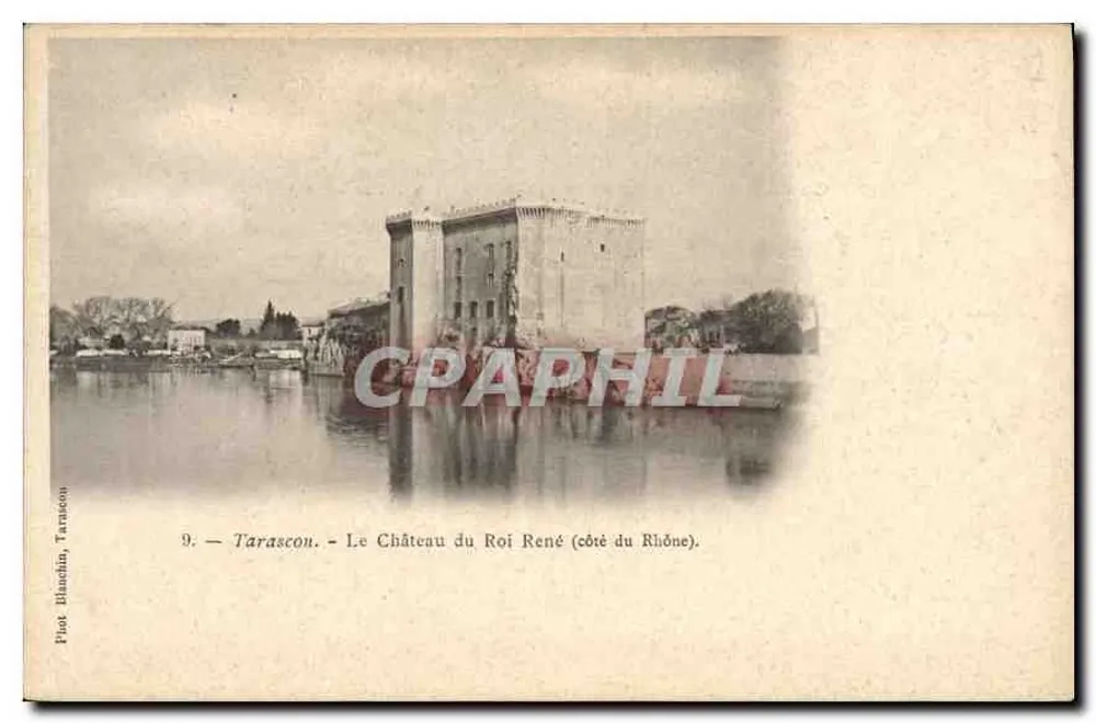 Tarascon — Ansicht des Schlosses des Königs René (Seite des Rhônes) — Piot Blanchin, Tarascon, Nr. 9 - Vorderseite