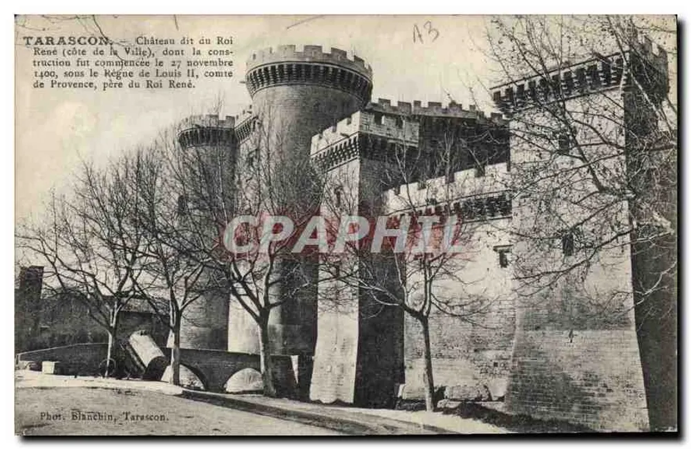 Tarascon — Schloss genannt Schloss des Königs René (Seite der Stadt) — Fot. Blanchin, Tarascon - Vorderseite