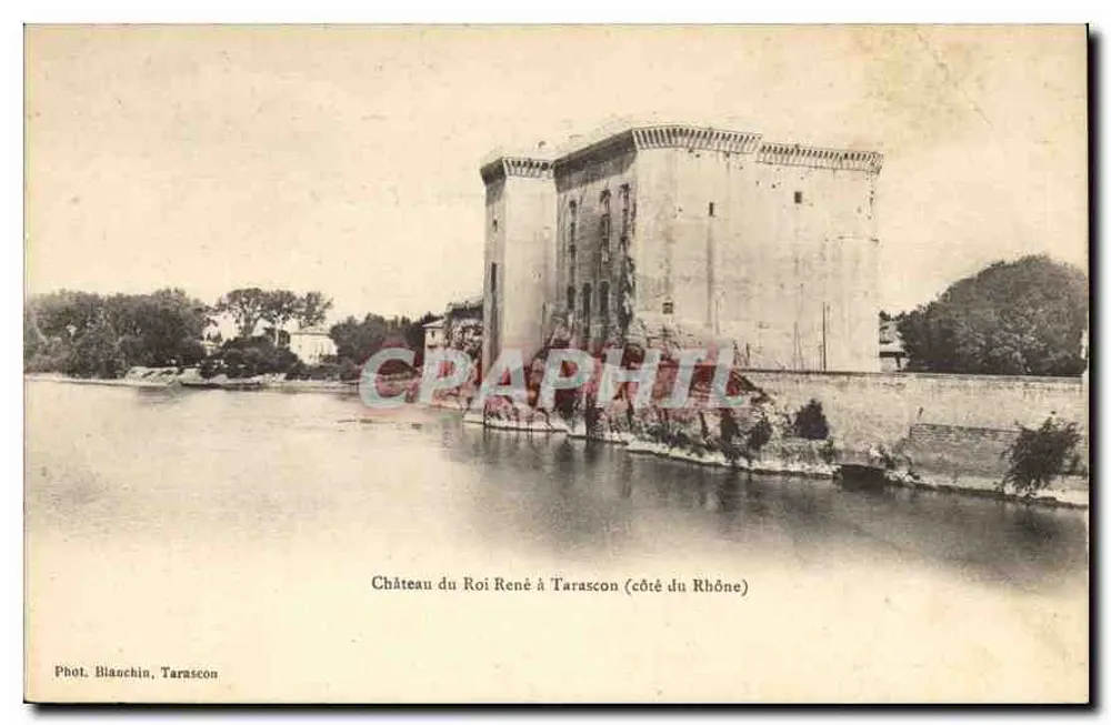 Castelo do Rei René em Tarascon — lado do Rhône — Fot. Blanchin, Tarascon - Frente