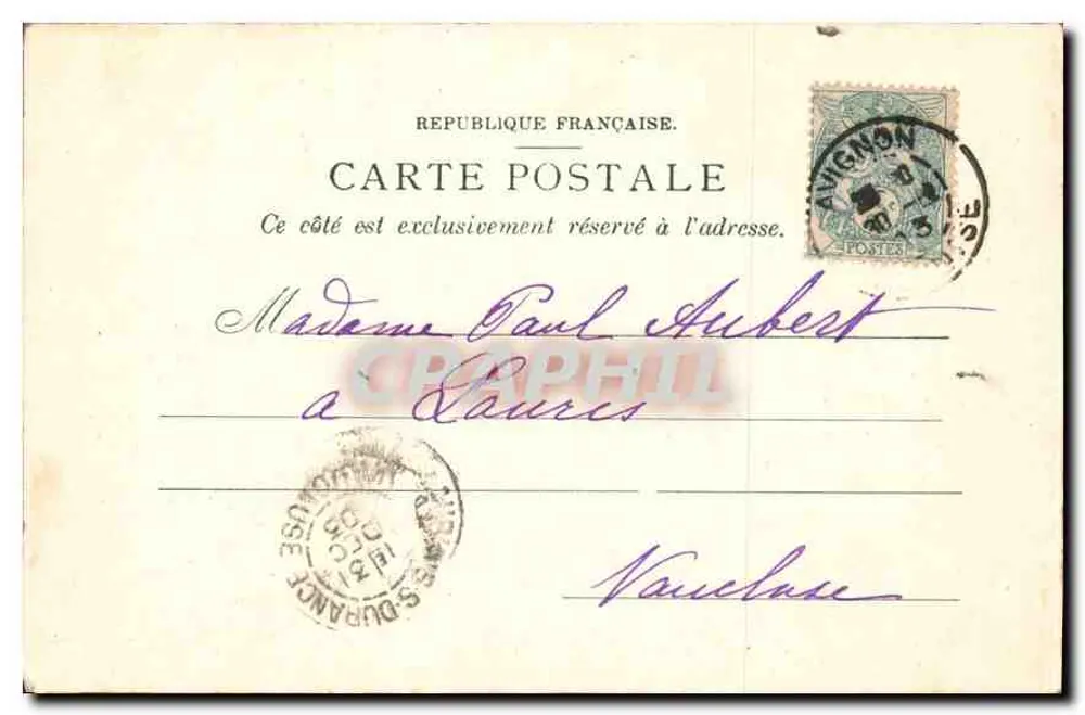 Tarascon — Castelo do rei René — Maison Universelle, Nouvelles Galeries, Avignon - Verso