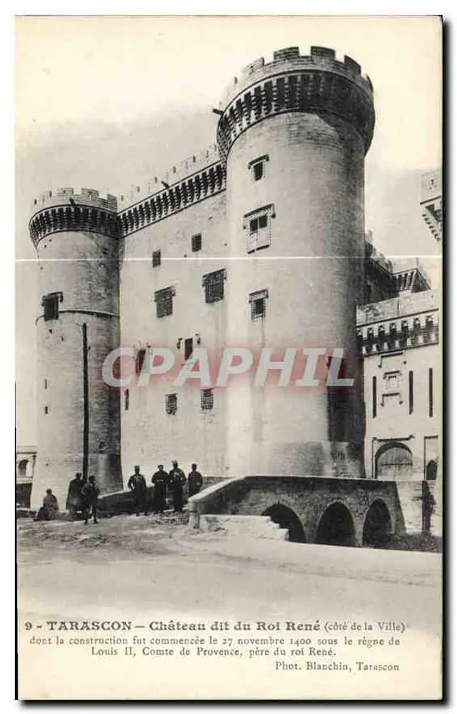 Tarascon — Schloss genannt Schloss des Königs René (Seite der Stadt) — Foto: Blanchin, Tarascon - Vorderseite