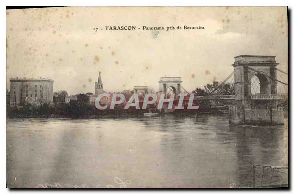 Tarascon - Panorama tirado de Beaucaire - Frente