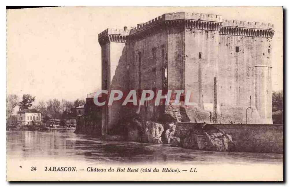 Tarascon — Schloss des Königs René (Seite des Rhônes) — LL - Vorderseite