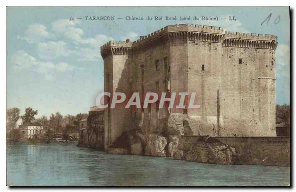 Tarascon — Schloss des Königs René (Seite des Rhônes) — LL — Nummer 44 - Vorderseite