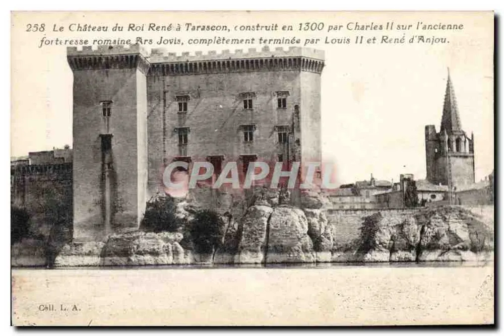O Castelo do Rei René em Tarascon — construído em 1300 por Carlos II sobre a antiga fortaleza romana Ars Jovis — Céll. L. A. n°258 - Frente