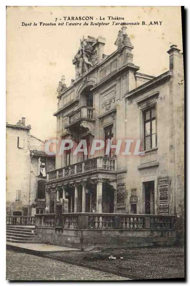 Tarascon — O Teatro — Frontão escultor por B. Amy - Frente