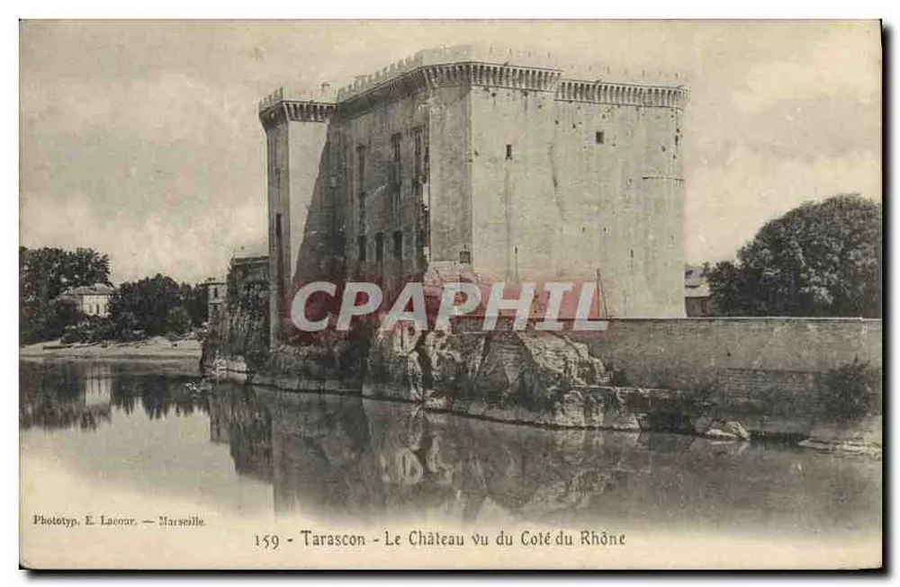 Tarascon - O Castelo visto do Lado do Ródano — Phototyp. E. Lacour, Marselha, n° 159 - Frente