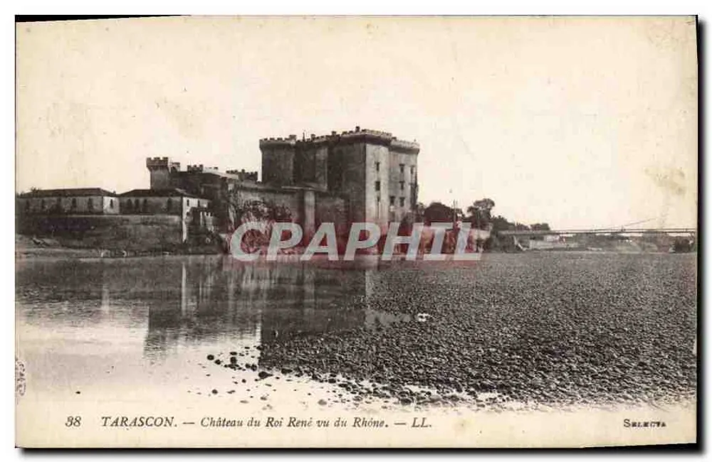 Tarascon — Schloss des Königs René aus Sicht des Rhônes — Selecta - Vorderseite