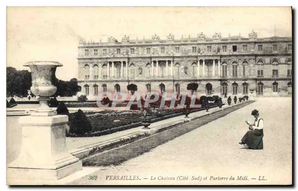 Versailles — Das Schloss (Südseite) und Parterre du Midi — LL. n° 362 - Vorderseite