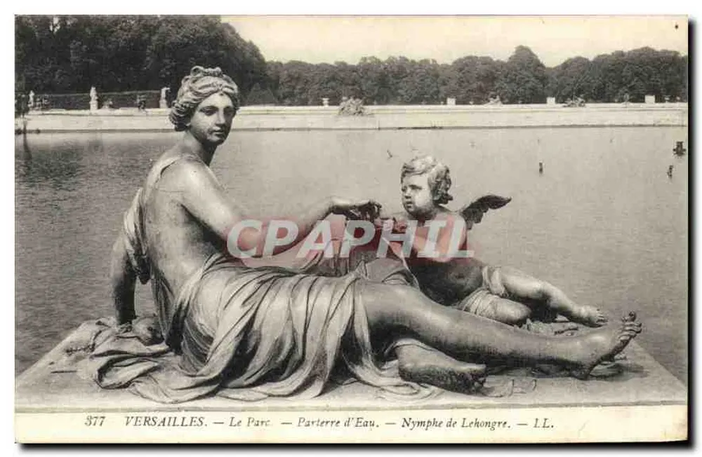 Versailles — Der Park — Parterre d'Eau — Nymphe de Lehongre — L.L. — n°377 - Vorderseite
