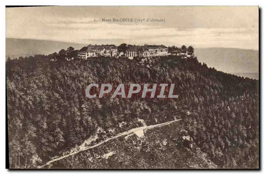 Monte Ste-ODILE (761m de altitude) — vista panorâmica — editor: C. Bergeret, Strasbourg - Frente
