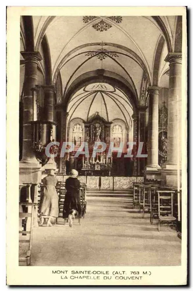 Mont Sainte-Odile (Alt. 763 m.) — A capela do convento — Editor: Braun & Cie, coleção L'Alsace - Frente