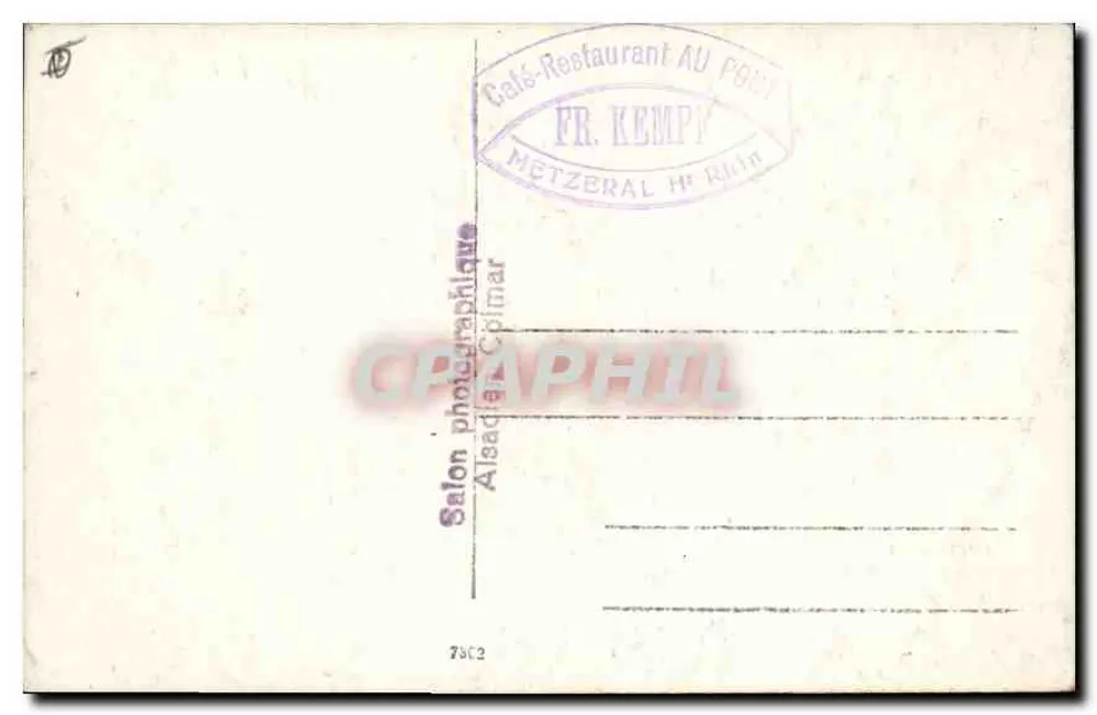 Vista de montanha na floresta — Alsácia — Salon photographique FR. KEMPF - Verso