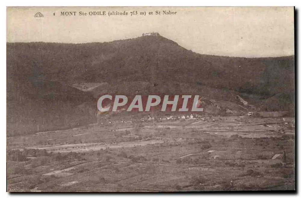 Monte Ste-Odile (altitude 763 m) e St Nabor — vista panorâmica — editor não visível - Frente