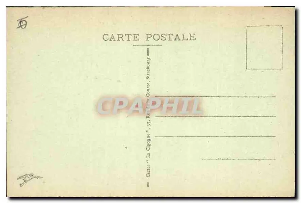Abdij van Murbach, bij Guebwiller — uitgever Cartes 'La Cigogne', Straatsburg - Achterkant