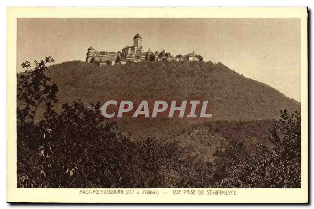 Haut-Königsbourg (757 m. Höhe) — Ansicht vom St-Hippolyte - Vorderseite