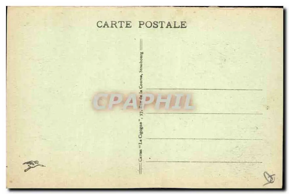 Ribeauvillé - Torre da Bruxa — editor Cartes 'La Cigogne', Strasbourg - Verso