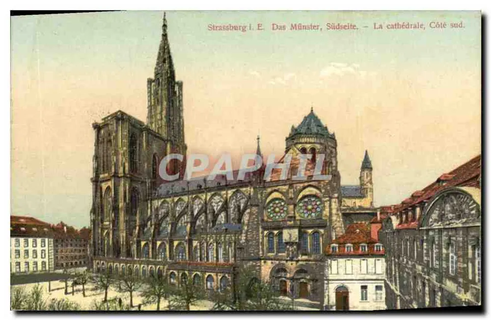 Straßburg — Die Kathedrale, Südseite — Verleger unbekannt - Vorderseite