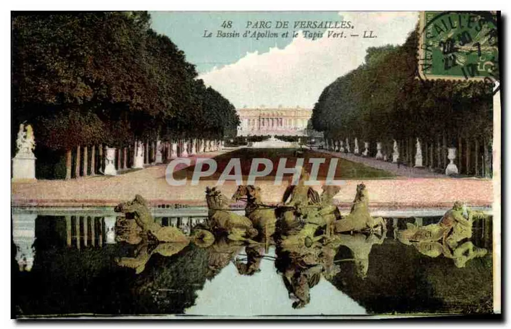 Schlosspark Versailles — Bassin d'Apollon und Tapis Vert — LL - Vorderseite