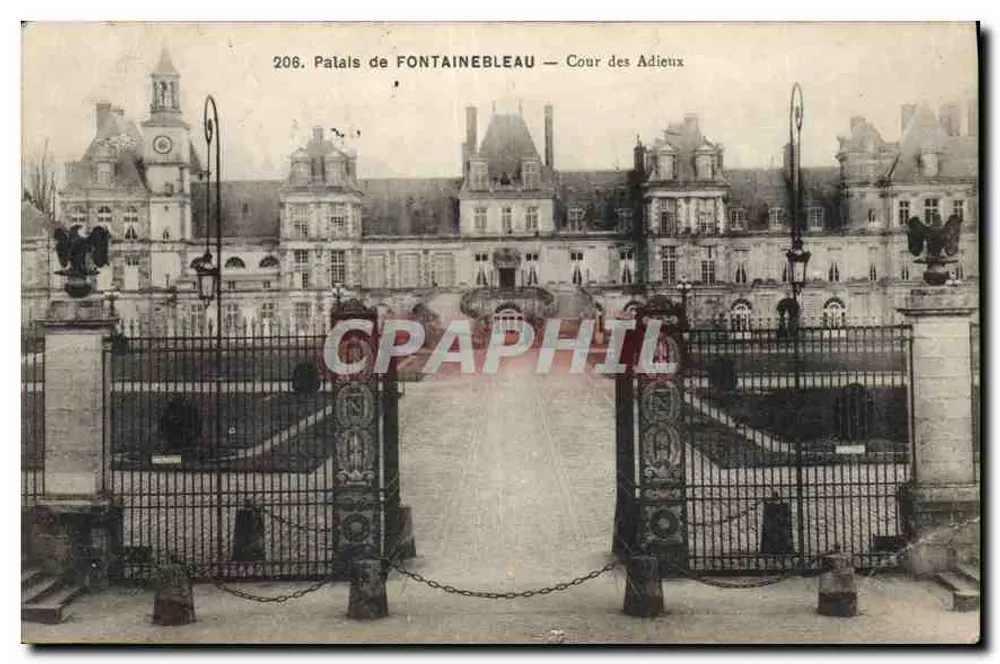 Palast von Fontainebleau — Cour des Adieux — Moderne Ansichtskarte n°206 - Vorderseite