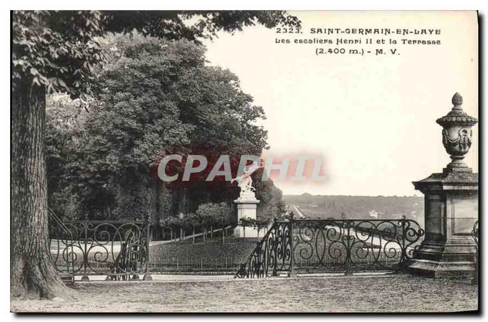 Saint-Germain-en-Laye — Die Treppen Henri II und die Terrasse (2.400 m.) — M. V. - Vorderseite
