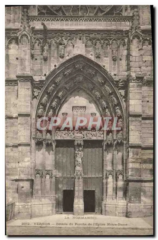 Vernon — Detail des Portal der Kirche Notre-Dame — Normandie - Vorderseite