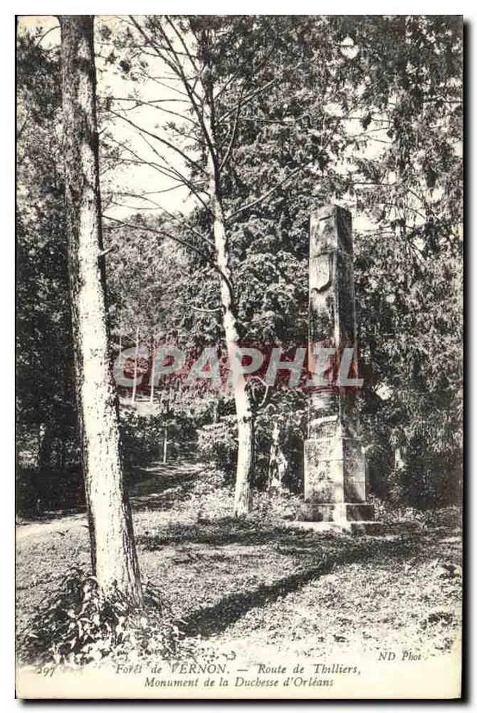 Wald von VERNON — Route de Thilliers, Denkmal der Herzogin von Orléans — ND Phot - Vorderseite