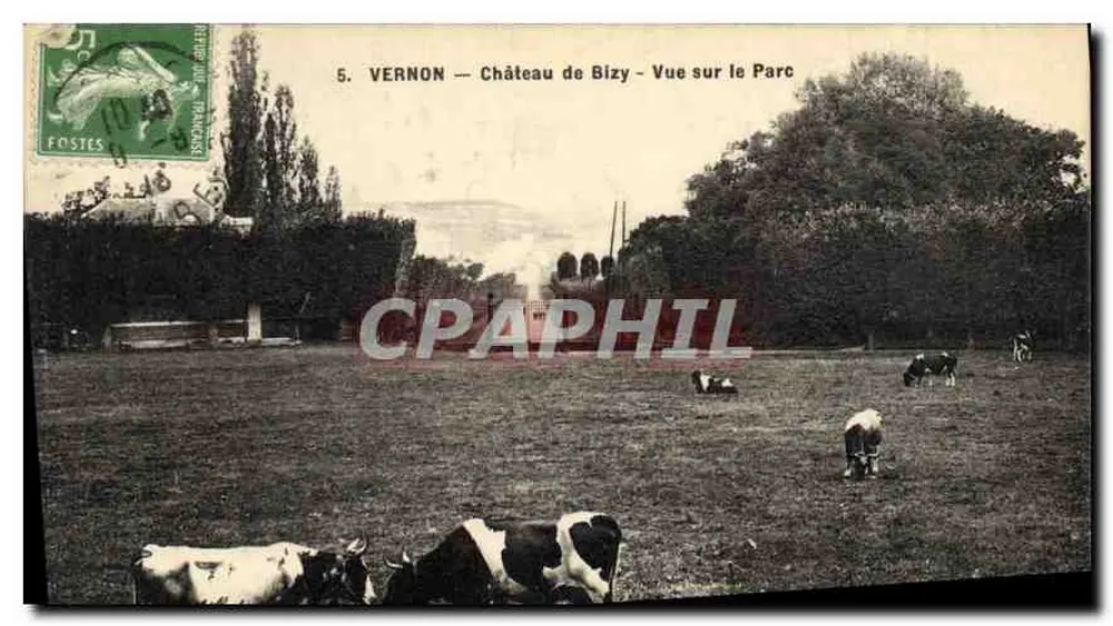 VERNON — Schloss Bizy — Aussicht auf den Park — FOSTES - Vorderseite