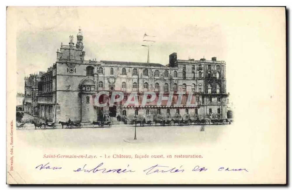 Saint-Germain-en-Laye — Das Schloss, westliche Fassade, im Wiederherstellungsbereich — Jirvauli, Verlag, Saint-Germain-en-Laye - Vorderseite