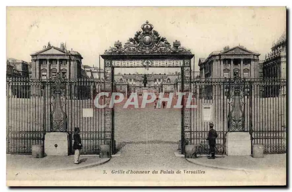 Grade de honra do Palácio de Versalhes — editor E. Dujardin, n°3 - Frente