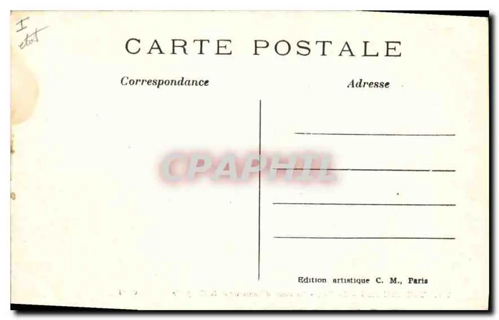 Vincennes — Das Fort — Der Ehrenhof und die Kapelle — Künstlerische Ausgabe C. M. - Rückseite