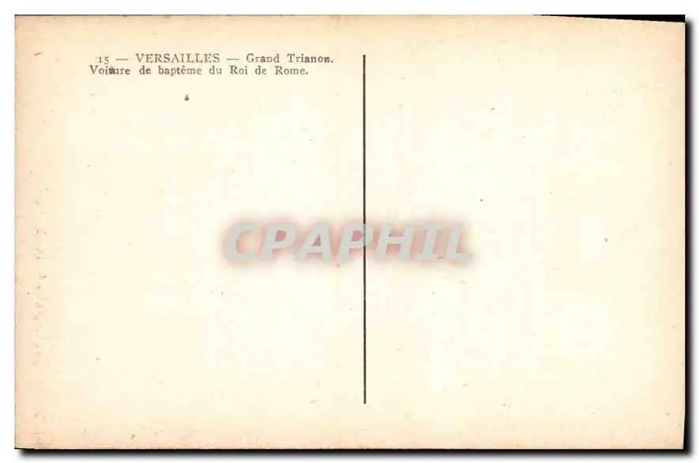 Versailles — Grand Trianon — Taufwagen des Königs von Rom - Rückseite
