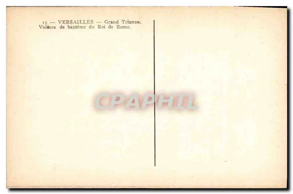 Versailles — Grand Trianon — Taufwagen des Königs von Rom - Rückseite