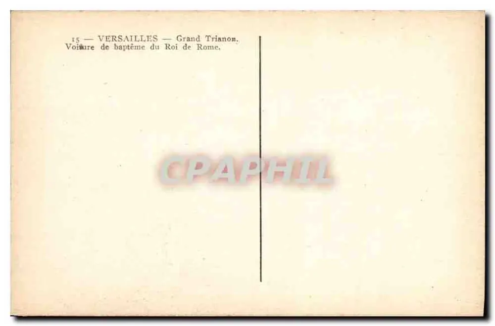 Versailles — Grand Trianon — Taufwagen des Königs von Rom - Rückseite