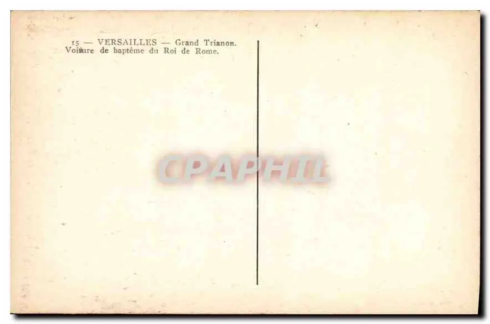 Versailles — Grand Trianon — Taufwagen des Königs von Rom - Rückseite