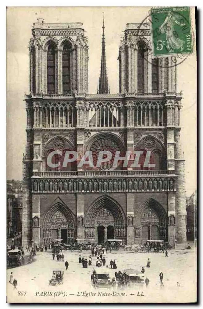 Paris (IVe) — A Igreja de Nossa Senhora — LL. n° 857 - Frente