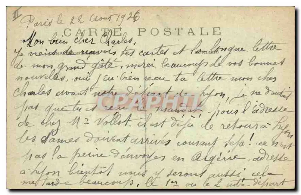 Paris (4e et 5e) — Panorama de Paris, pris de St-Gervais — J. H. - Verso
