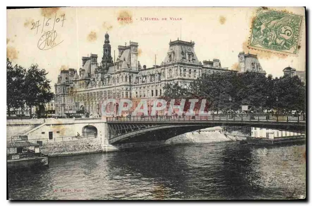 Paris - O Hotel de Ville — editor A. Tildes, Paris - Frente