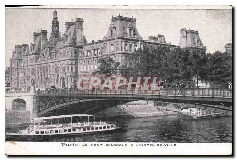 Paris - Der Pont d'Arcole & das Hotel-de-Ville — Verlag nicht sichtbar - Vorderseite