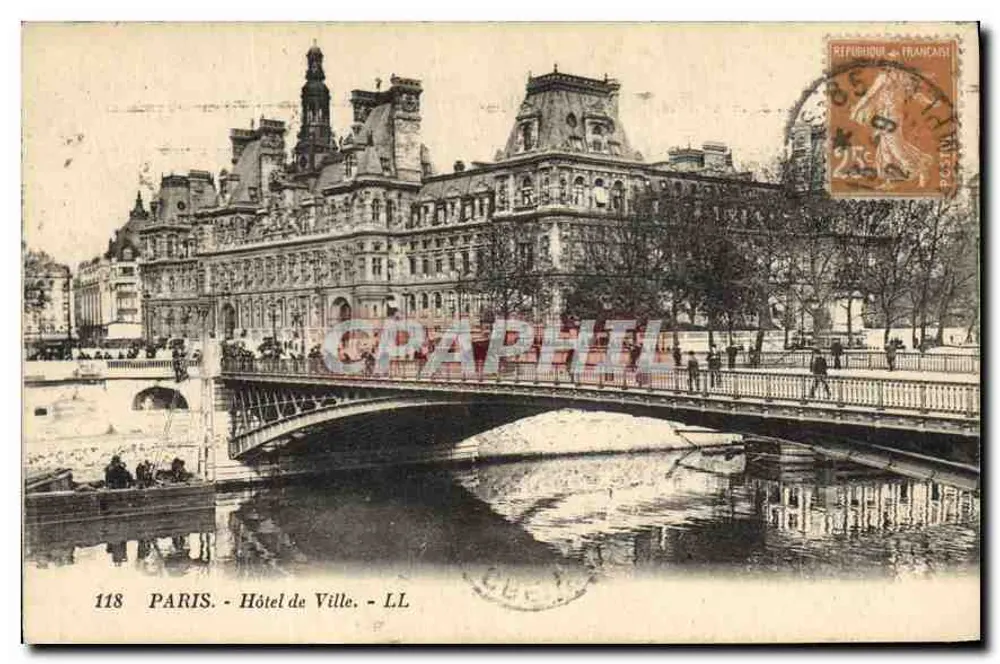 Parijs - Hôtel de Ville - LL - 118 - Voorkant
