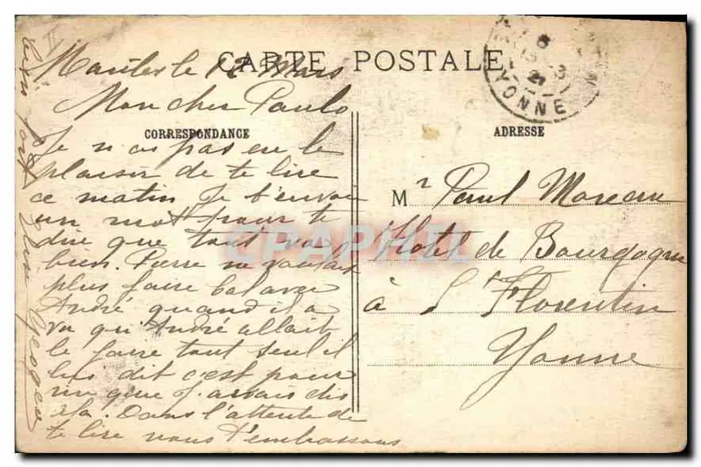 Paris — La Fontaine und der Square des Innocents — E.M. 5108 - Rückseite